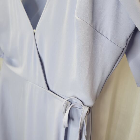 LUSH Periwinkle Cold Shoulder Wrap Dress, XS - Picture 7 of 8